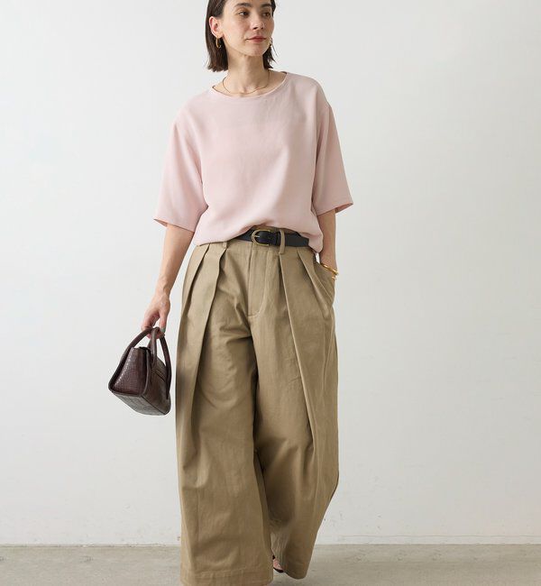  「スーパーワイドタックパンツ」|チノ|