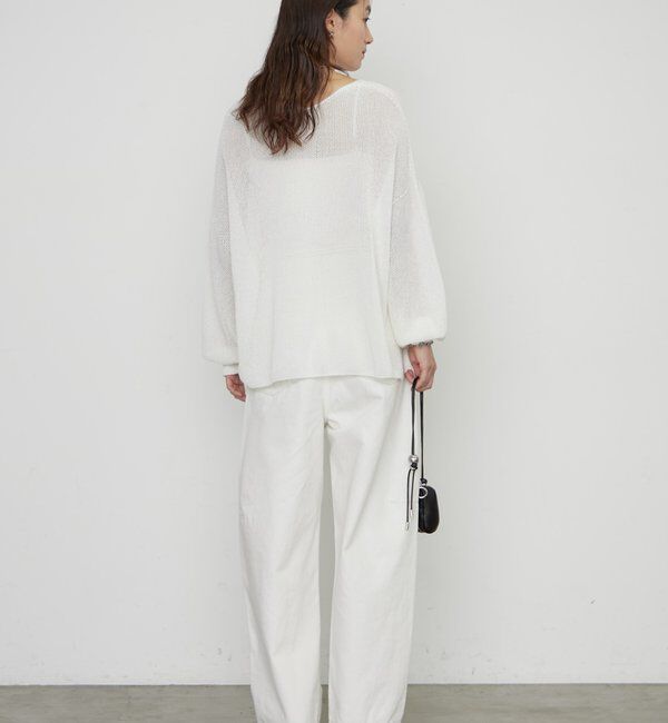  「《さらりと上品/華奢見え》【JAPAN MADE】和紙鹿子2WAYニット」|ニット・セーター|
