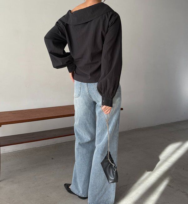  「【2WAY/新色ブルー、WEB限定ピンク】カシュクールシャツ」|シャツ・ブラウス|