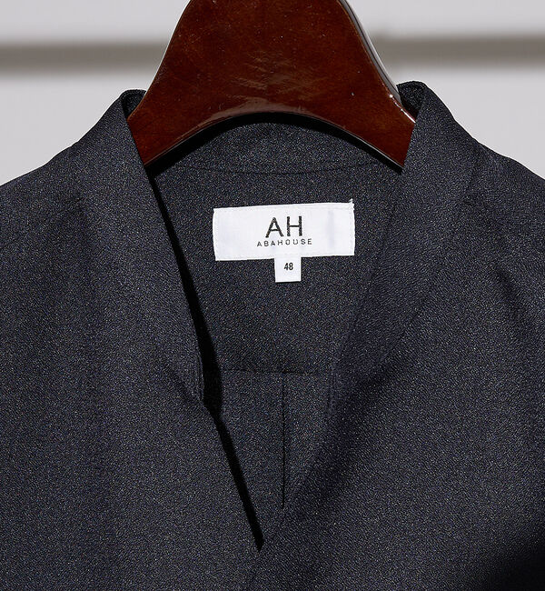 ABAHOUSE「【AH ABAHOUSE/セットアップ対応】アムンゼン キーネック 半袖シャツ」|シャツ・ブラウス|