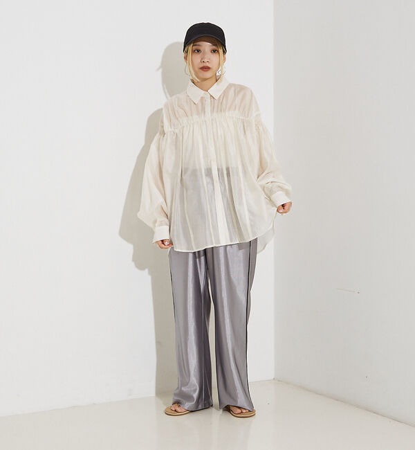 NOMINE「シアー シャーリング シャツ」|シャツ・ブラウス|