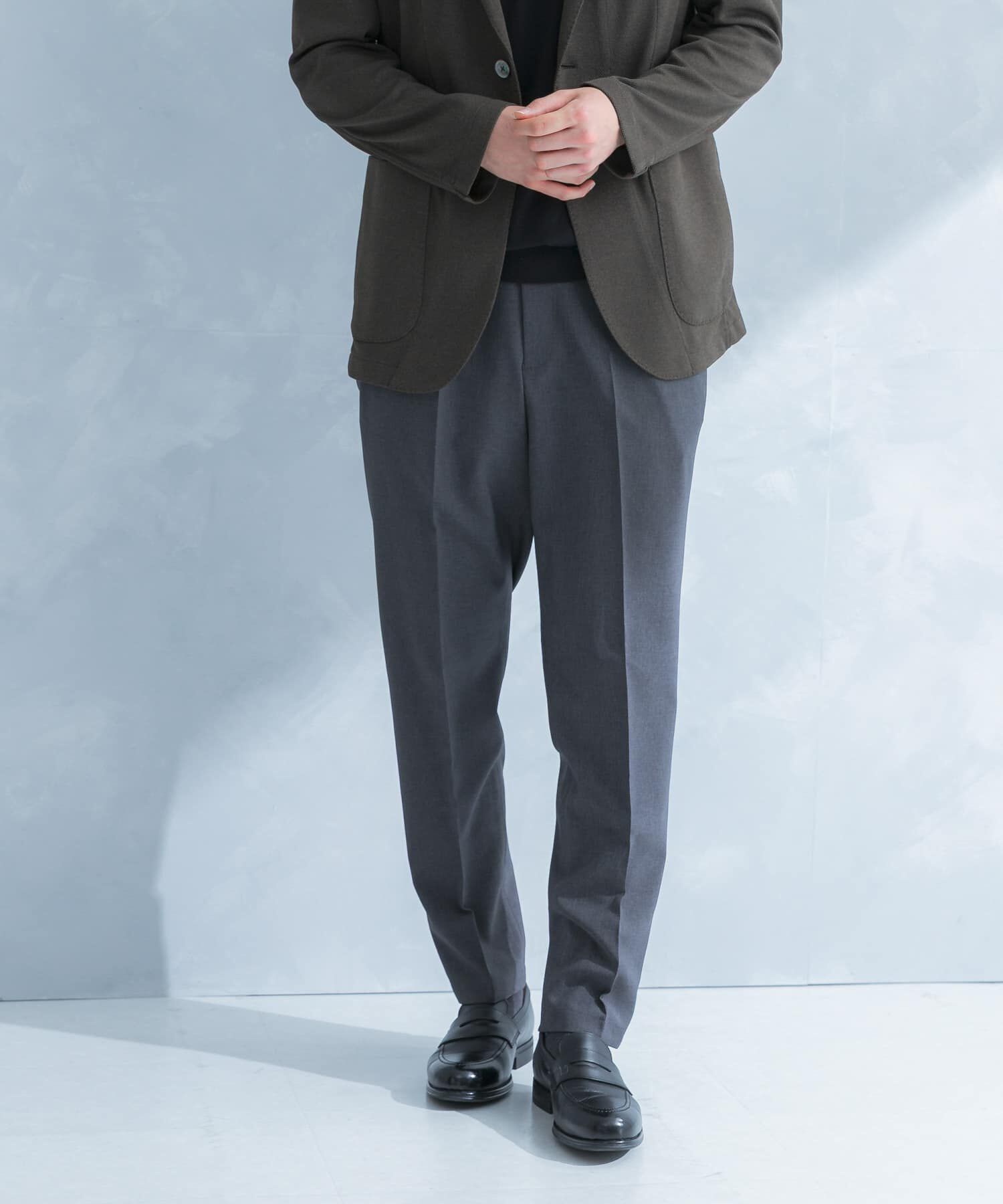 URBAN RESEARCH DOORS「LIFE STYLE TAILOR　リネンライクコンフォータブルパンツ」|スラックス|