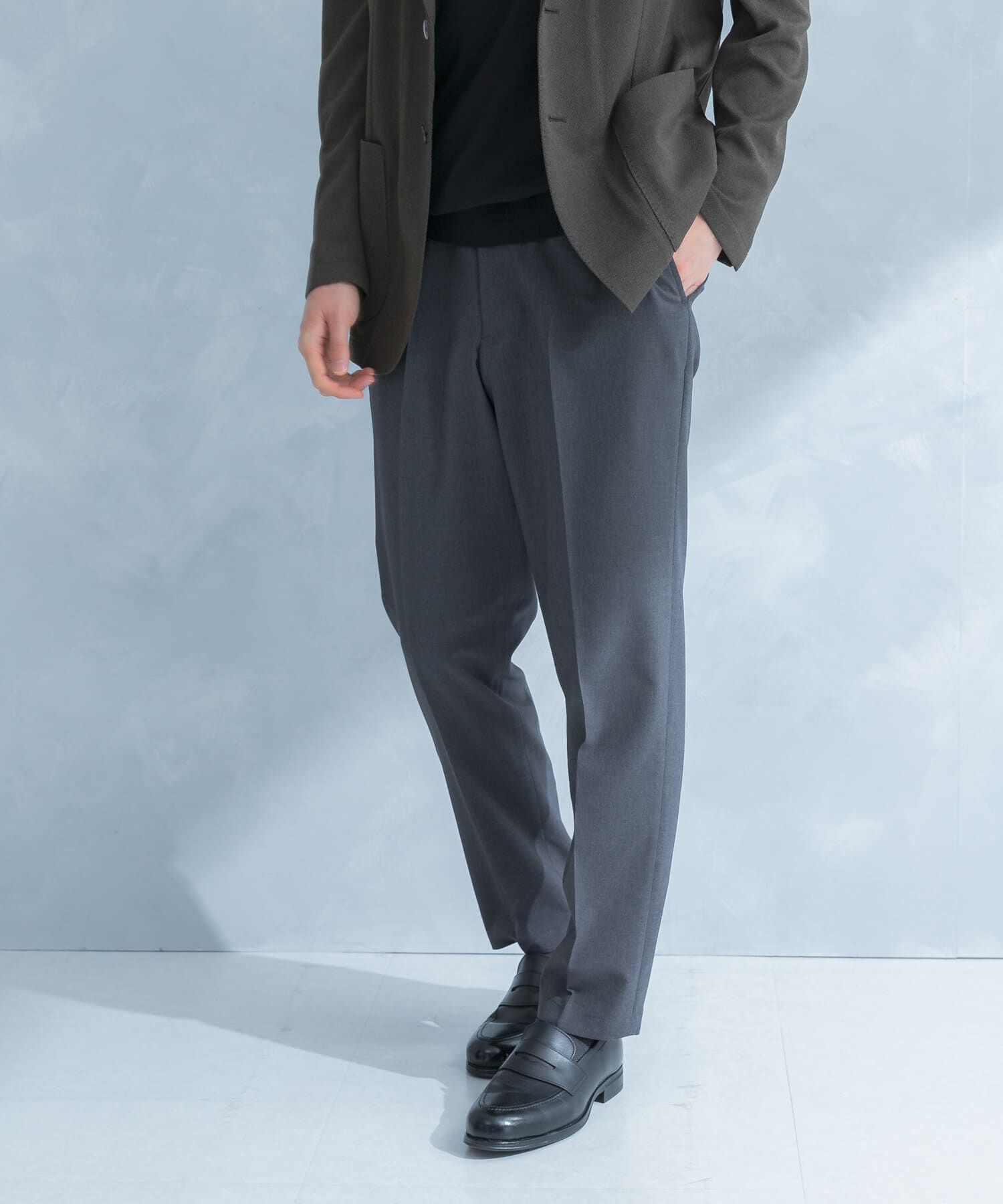 URBAN RESEARCH DOORS「LIFE STYLE TAILOR　リネンライクコンフォータブルパンツ」|スラックス|