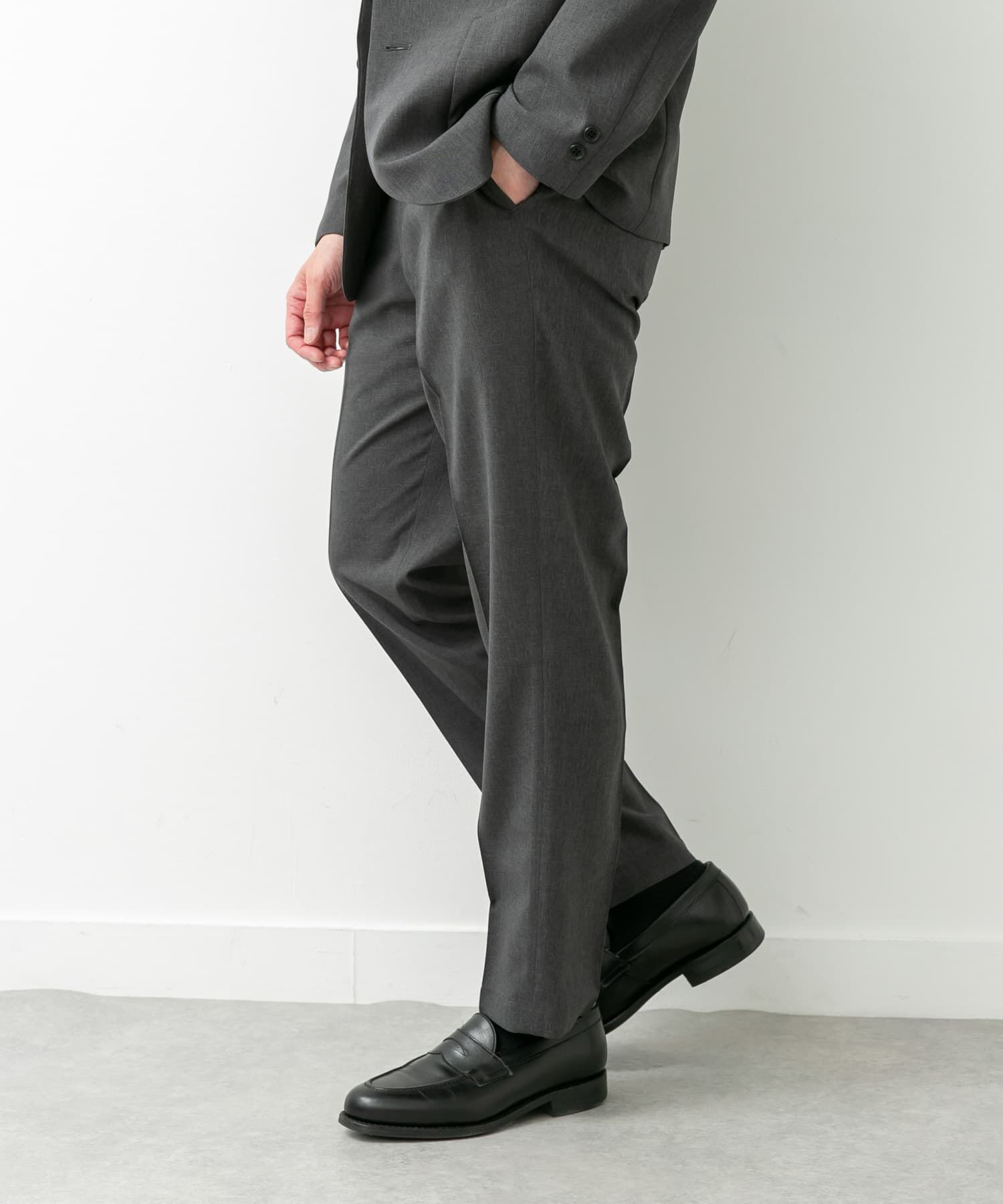 URBAN RESEARCH DOORS「LIFE STYLE TAILOR　リネンライクコンフォータブルパンツ」|スラックス|