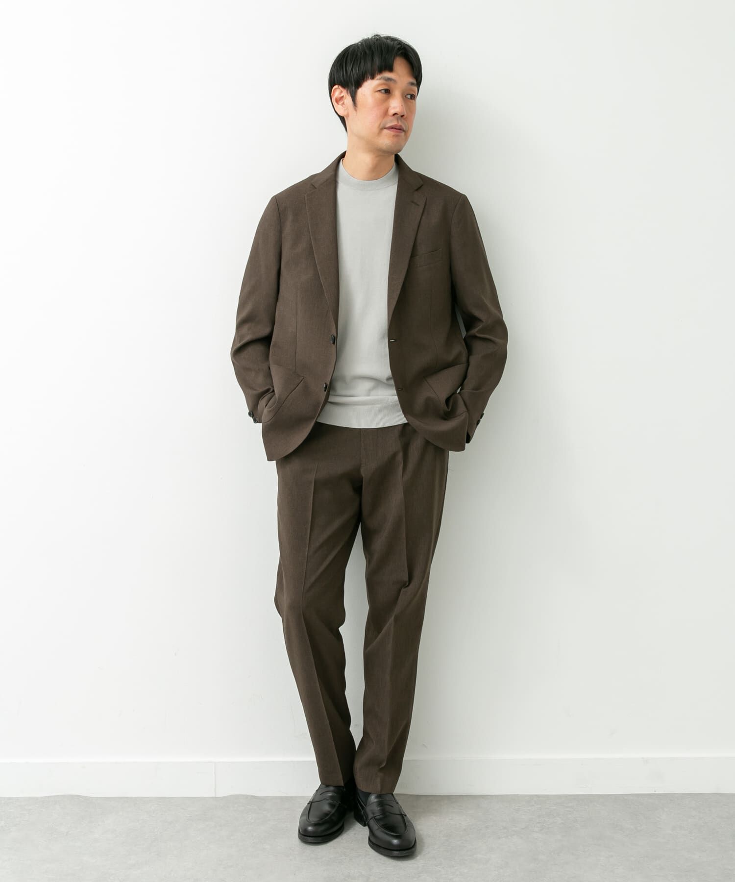 URBAN RESEARCH DOORS「LIFE STYLE TAILOR　リネンライクコンフォータブルパンツ」|スラックス|