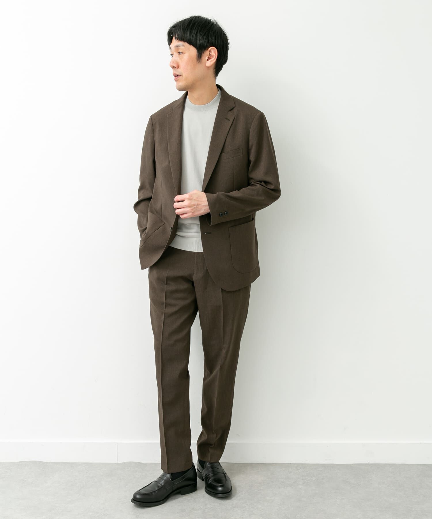 URBAN RESEARCH DOORS「LIFE STYLE TAILOR　リネンライクコンフォータブルパンツ」|スラックス|