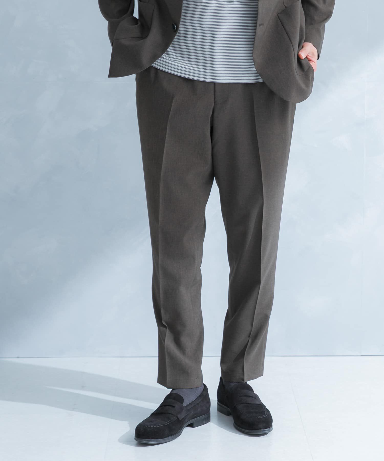 URBAN RESEARCH DOORS「LIFE STYLE TAILOR　リネンライクコンフォータブルパンツ」|スラックス|