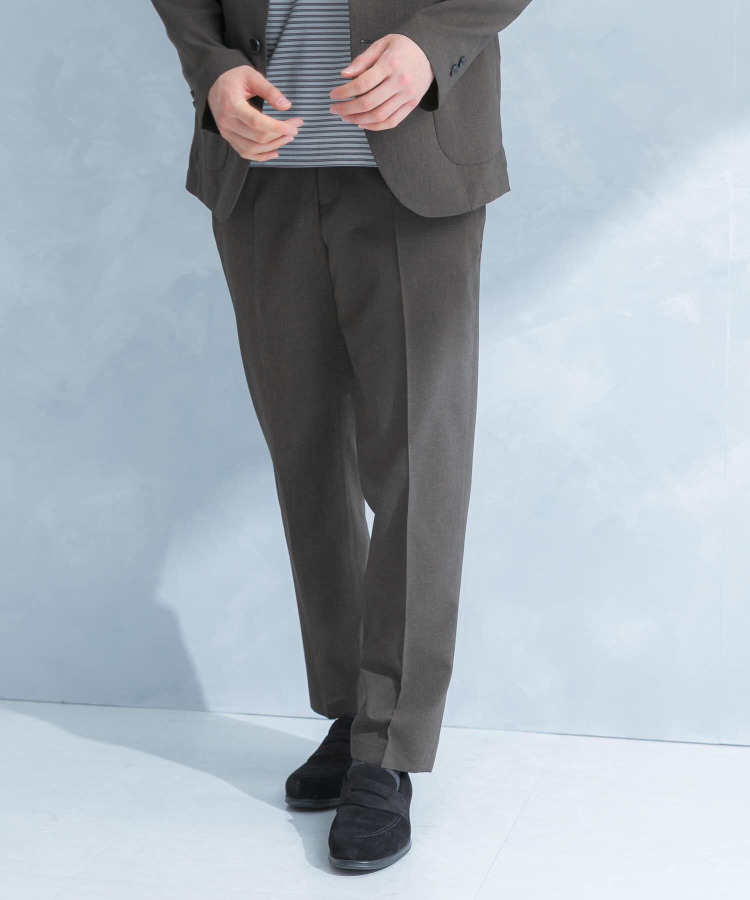 URBAN RESEARCH DOORS「LIFE STYLE TAILOR　リネンライクコンフォータブルパンツ」|スラックス|
