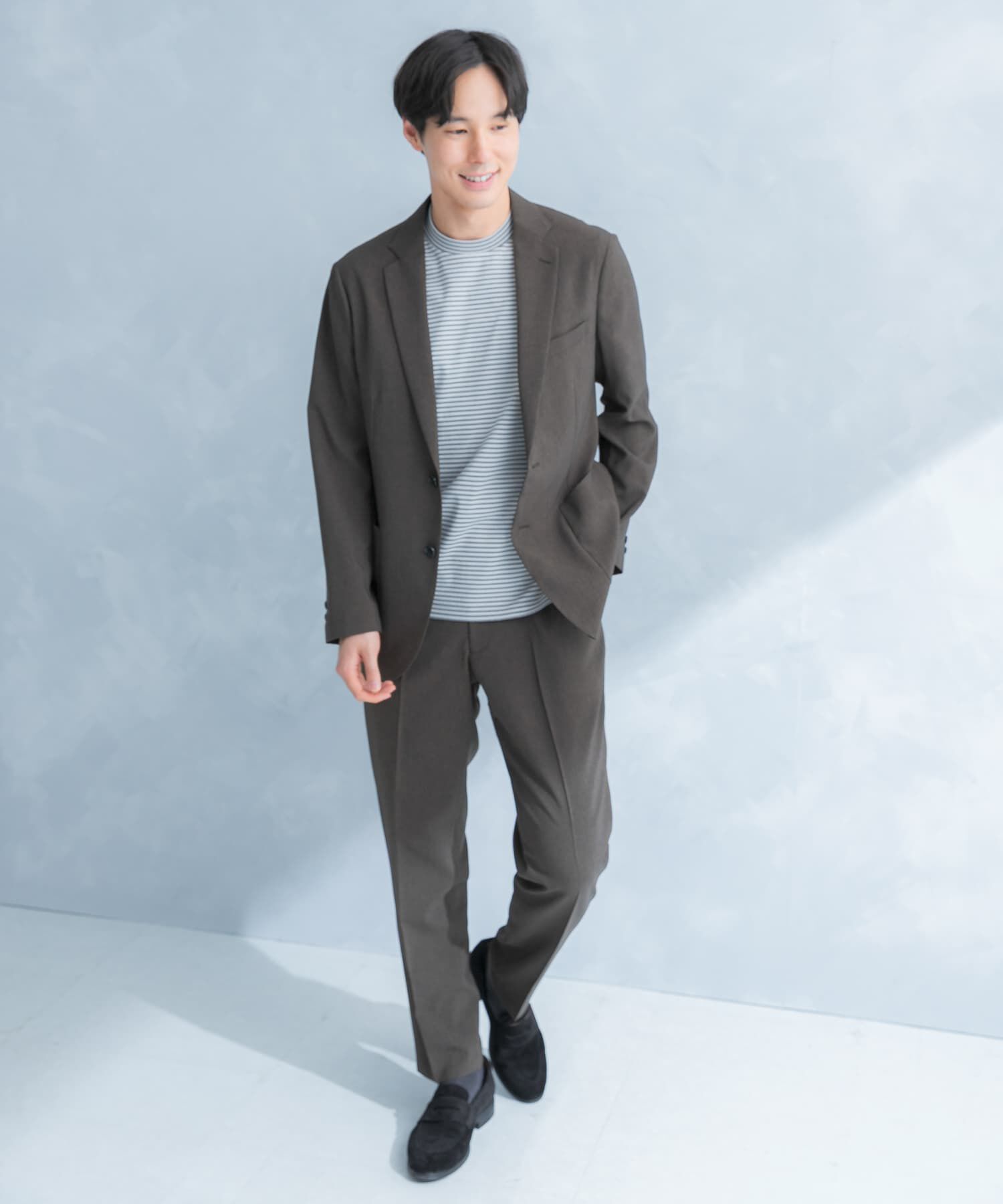 URBAN RESEARCH DOORS「LIFE STYLE TAILOR　リネンライクコンフォータブルパンツ」|スラックス|