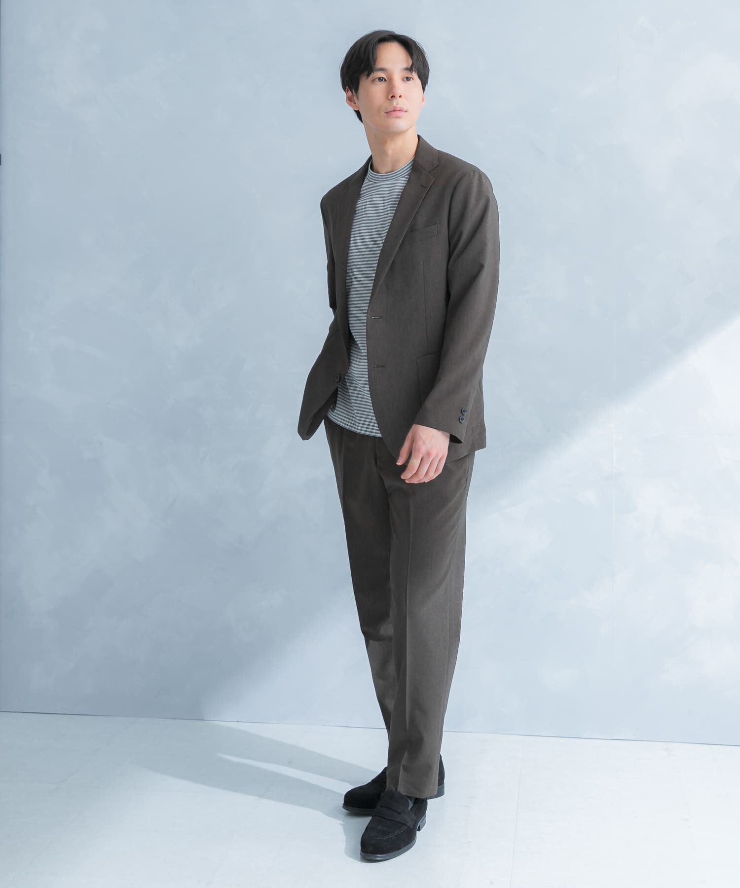 URBAN RESEARCH DOORS「LIFE STYLE TAILOR　リネンライクコンフォータブルパンツ」|スラックス|