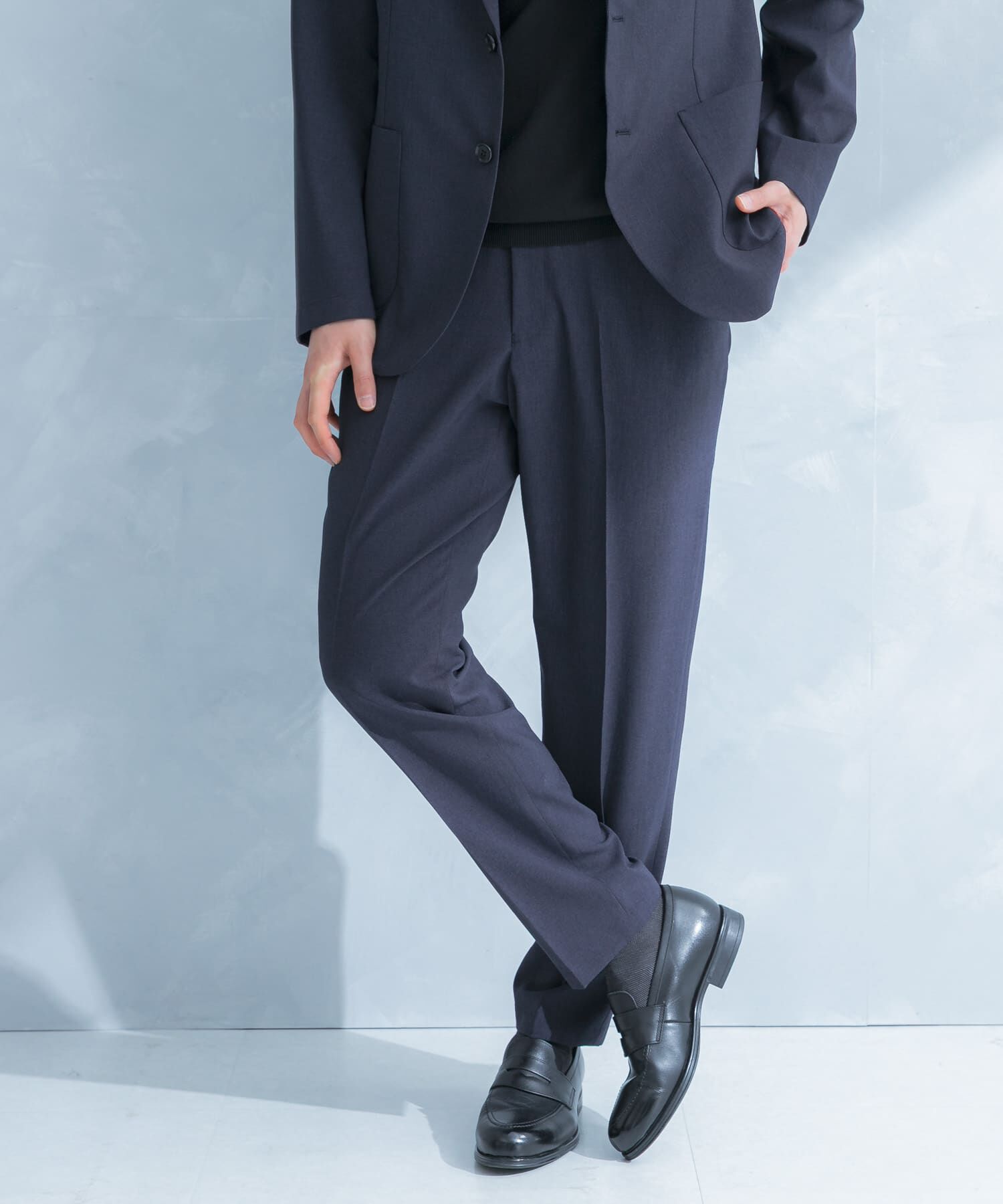 URBAN RESEARCH DOORS「LIFE STYLE TAILOR　リネンライクコンフォータブルパンツ」|スラックス|
