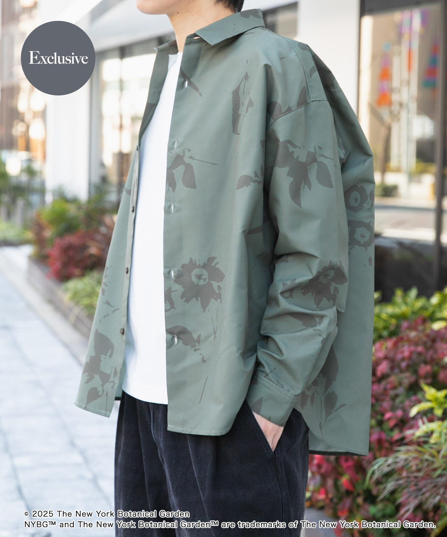 SENSE OF PLACE by URBAN RESEARCH「NYBG　リップストップルーズシャツ」|シャツ・ブラウス|カーキ