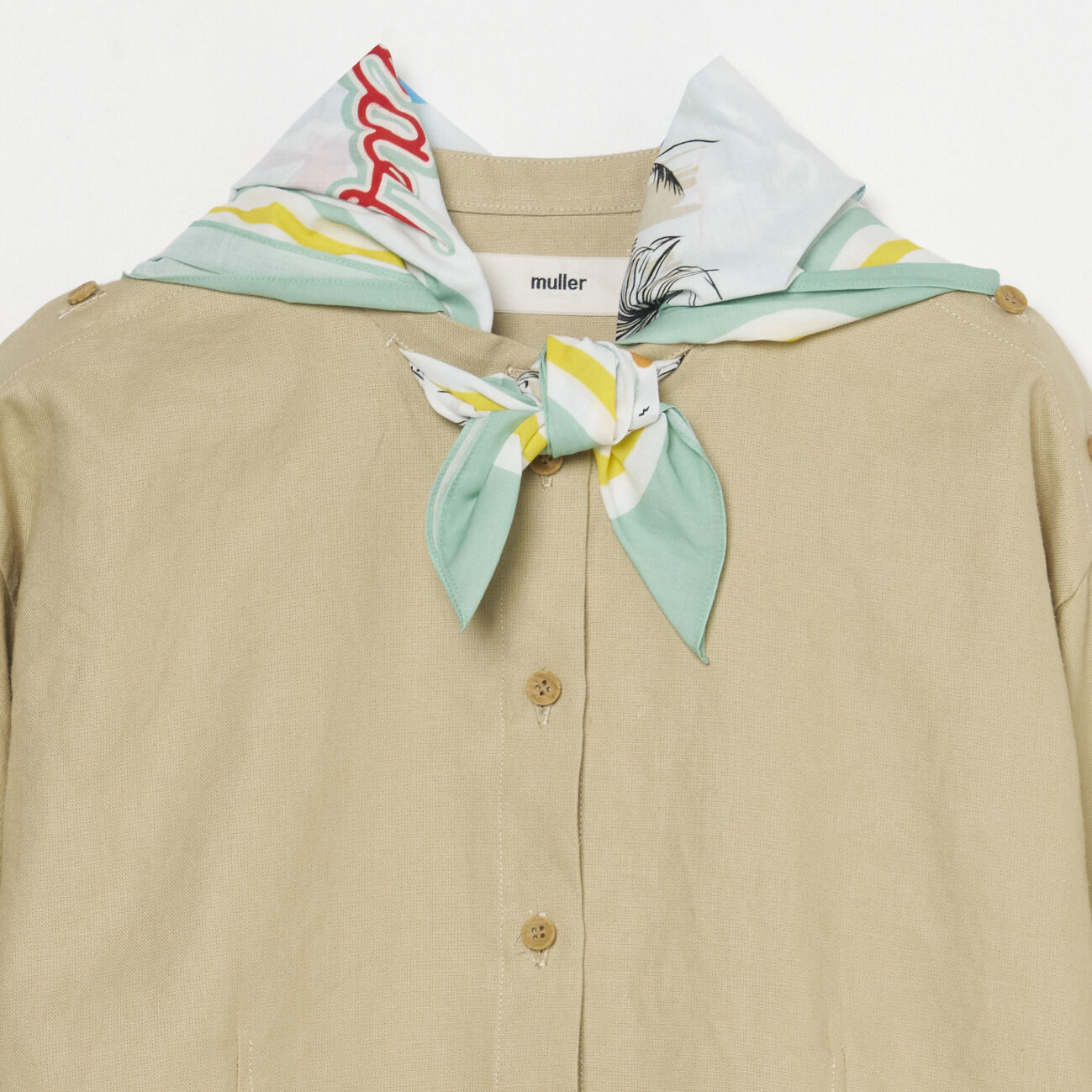  「muller of yoshiokubo 2WAY SHIRTS W/PALMA SCARF」|シャツ・ブラウス|