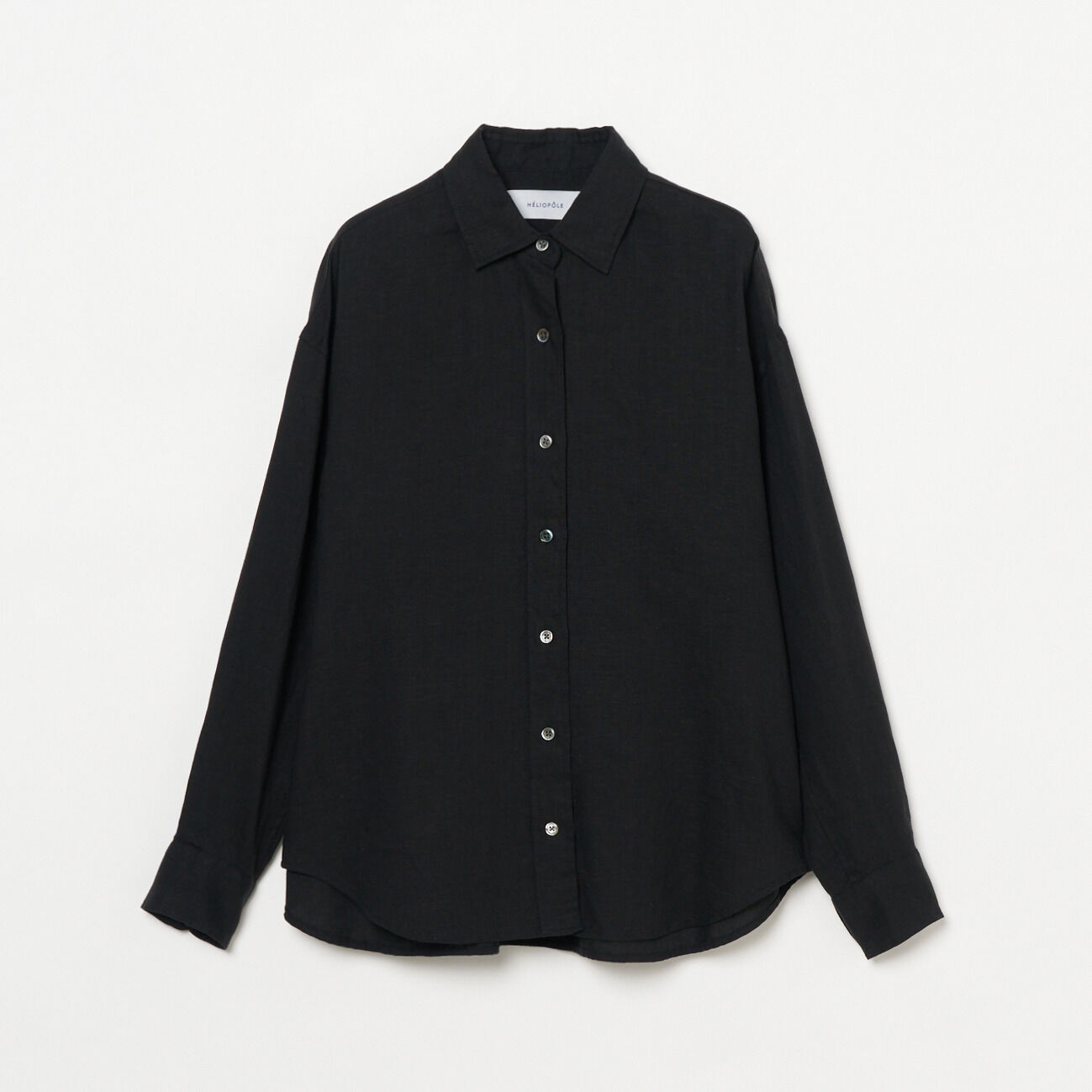 HELIOPOLE「HELIOPOLE FRENCH LINEN SHIRT」|シャツ・ブラウス|ブラック