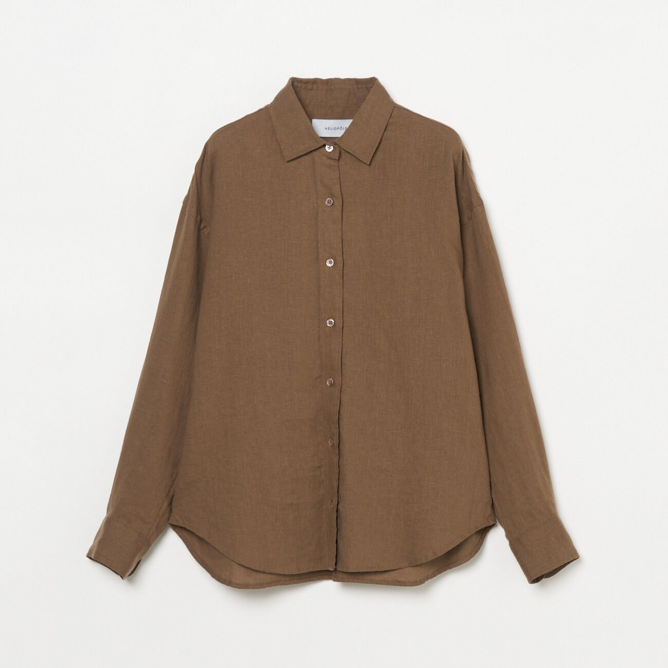 HELIOPOLE「HELIOPOLE FRENCH LINEN SHIRT」|シャツ・ブラウス|ダークブラウン