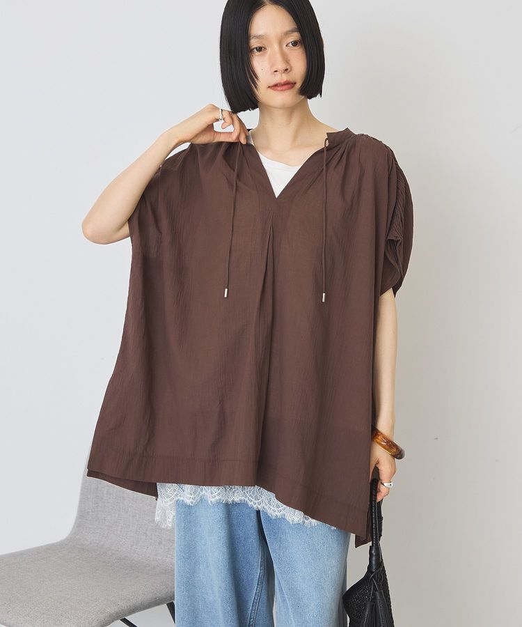 AMERICAN HOLIC「【UVカット】フレンチスリーブスキッパーブラウス」|シャツ・ブラウス|