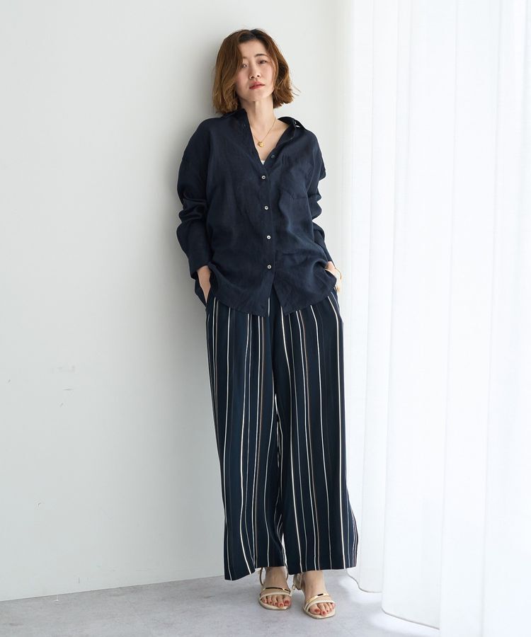YECCA VECCA「アートプリントスリットワイドパンツ」|その他|
