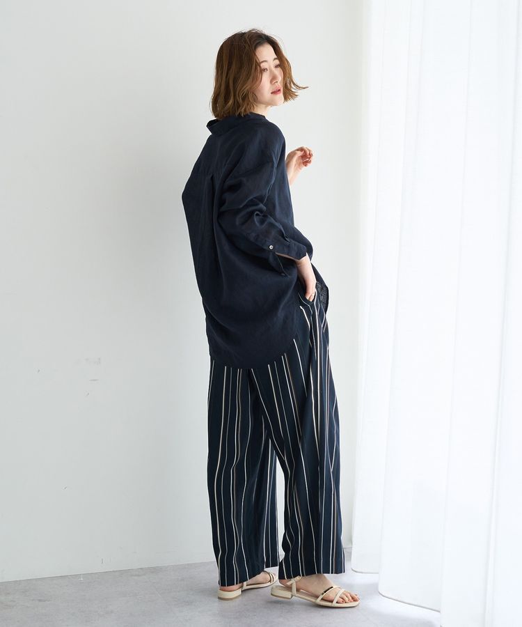 YECCA VECCA「アートプリントスリットワイドパンツ」|その他|
