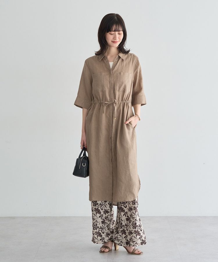 YECCA VECCA「アートプリントスリットワイドパンツ」|その他|