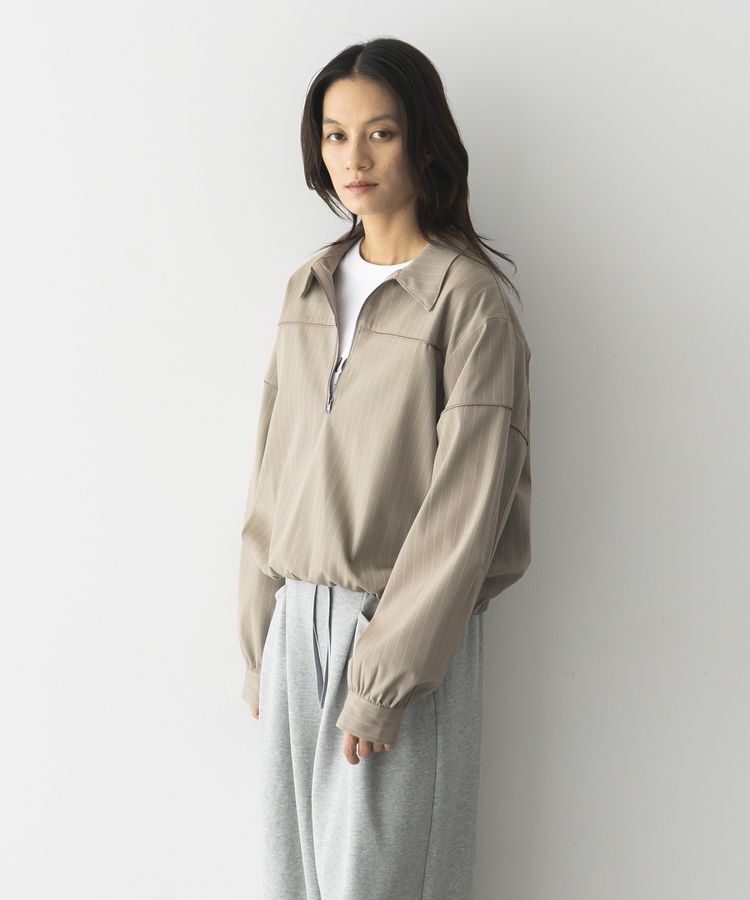 GARAGE OF GOOD CLOTHING「ピンストライプハーフZIPプルオーバー」|シャツ・ブラウス|