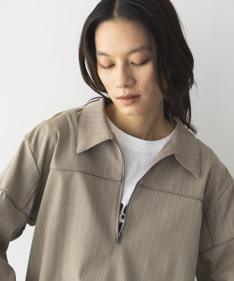 GARAGE OF GOOD CLOTHING「ピンストライプハーフZIPプルオーバー」|シャツ・ブラウス|