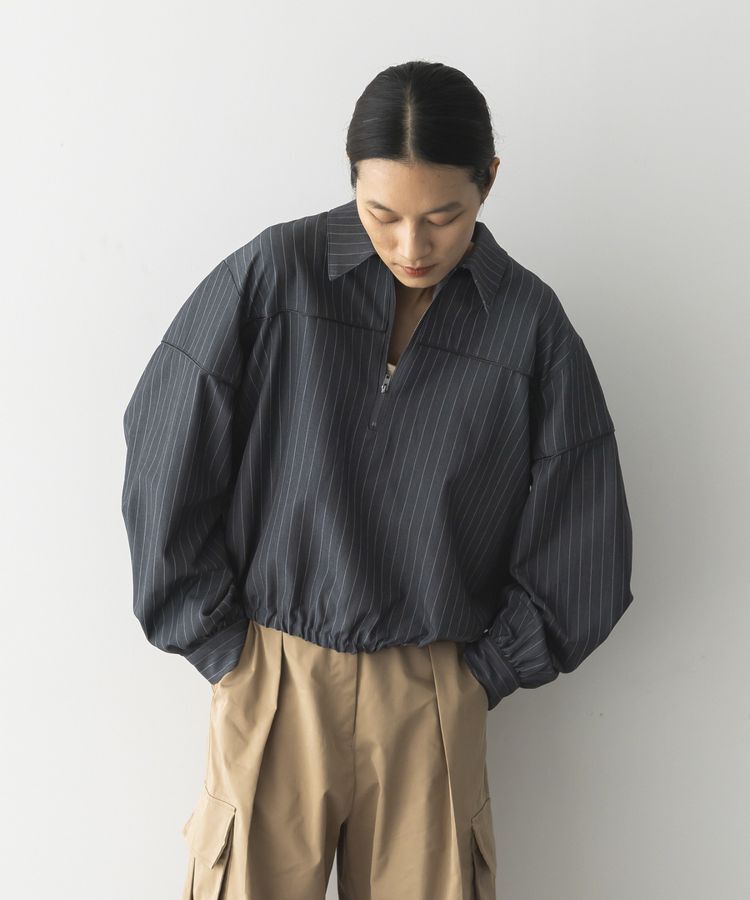 GARAGE OF GOOD CLOTHING「ピンストライプハーフZIPプルオーバー」|シャツ・ブラウス|