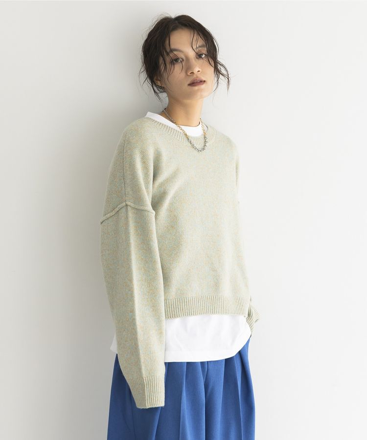 GARAGE OF GOOD CLOTHING「ミックスヤーンショートニットプルオーバー」|ニット・セーター|