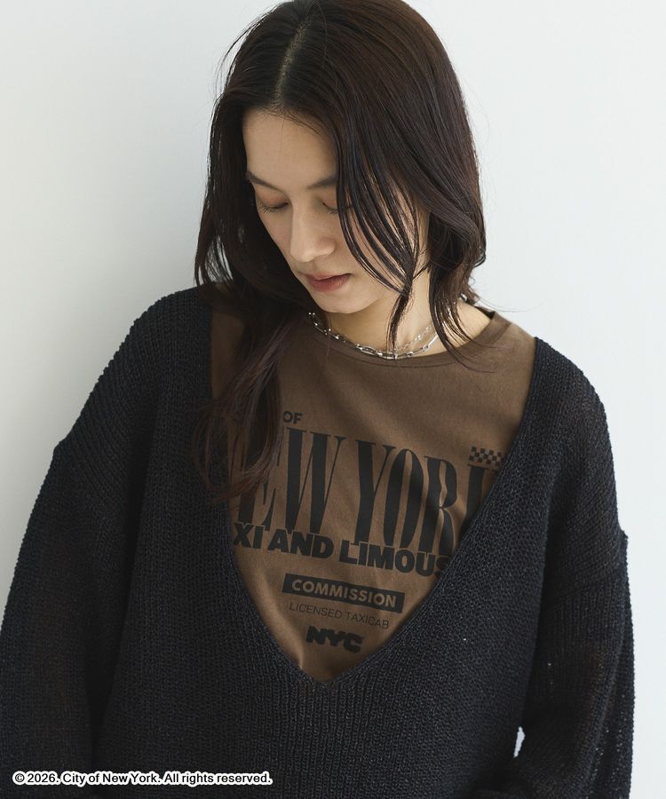 GARAGE OF GOOD CLOTHING「【日本製】ペーパーヤーンＶネックシアープルオーバー」|ニット・セーター|