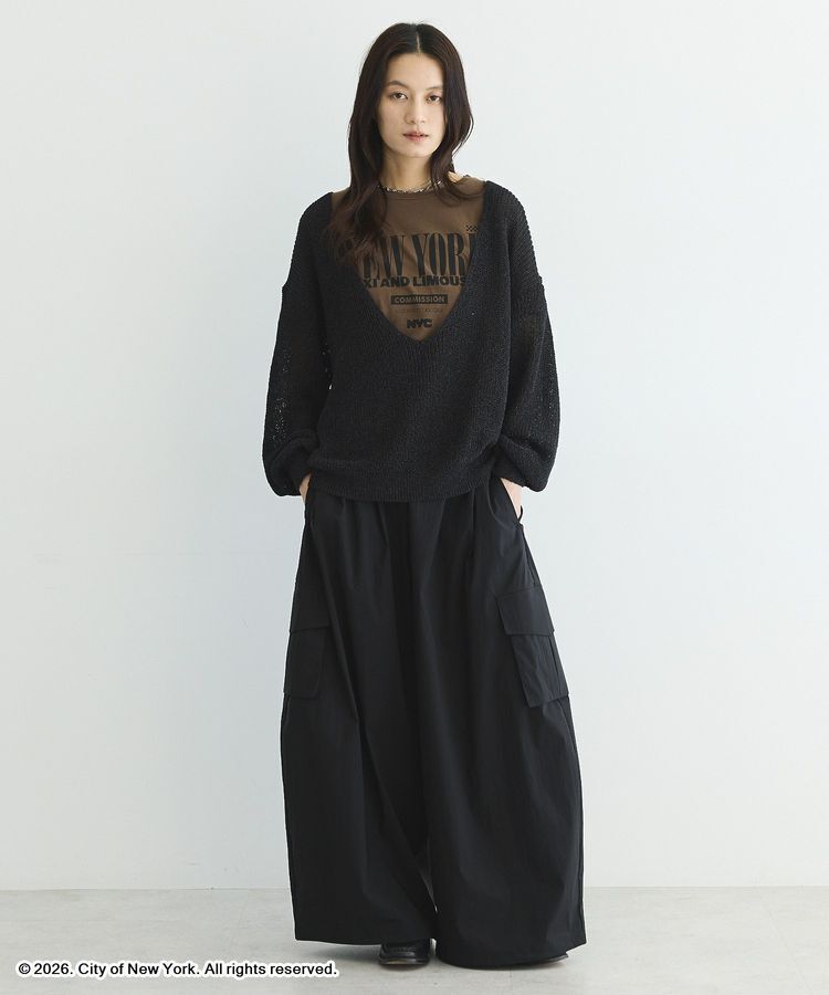 GARAGE OF GOOD CLOTHING「【日本製】ペーパーヤーンＶネックシアープルオーバー」|ニット・セーター|