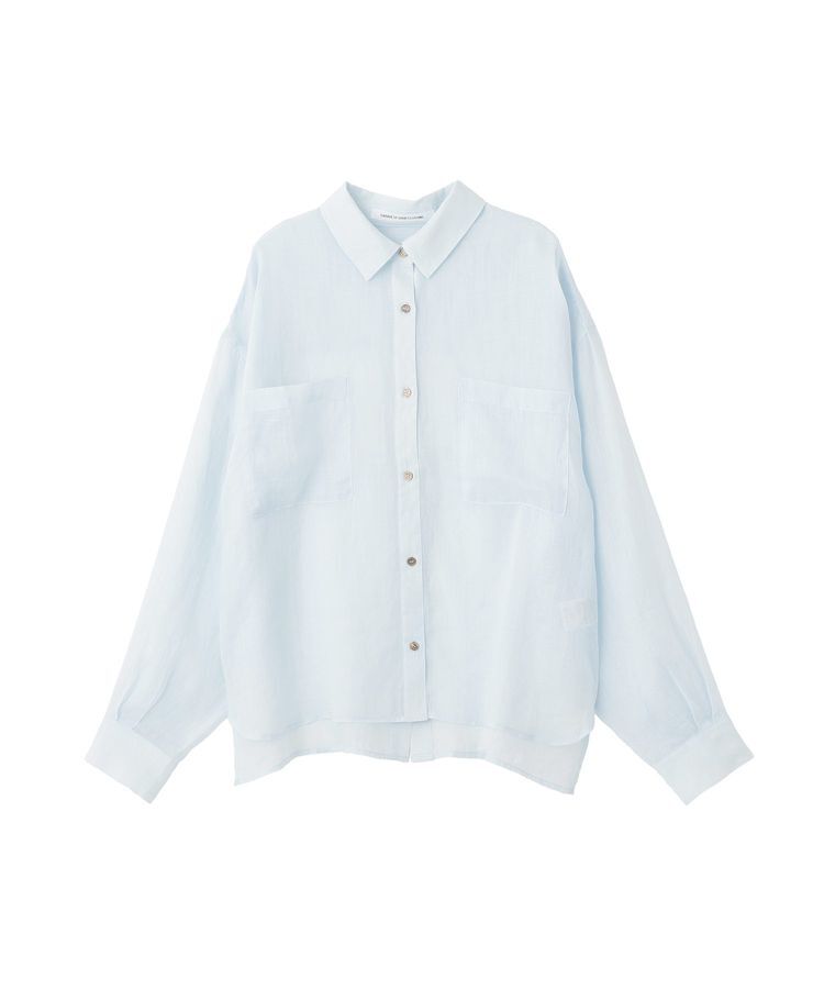 GARAGE OF GOOD CLOTHING「リネンポケット付きクロップドシャツ」|シャツ・ブラウス|