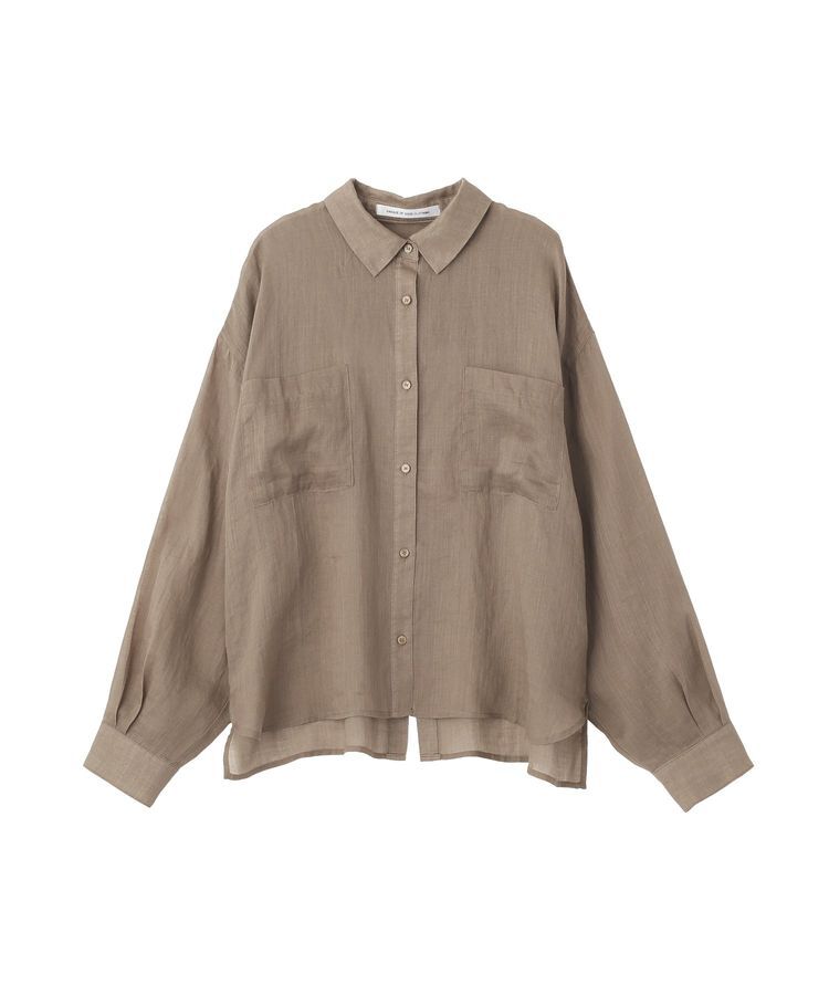 GARAGE OF GOOD CLOTHING「リネンポケット付きクロップドシャツ」|シャツ・ブラウス|
