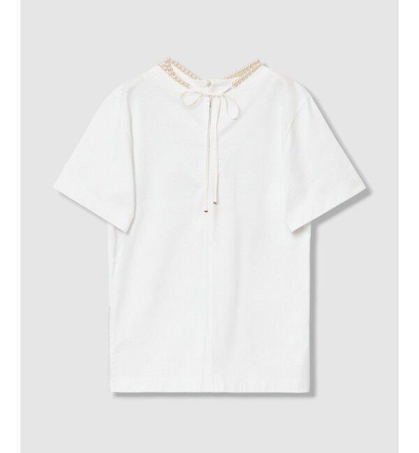 LOULOU WILLOUGHBY「パールネックレスＴシャツ」|Tシャツ・カットソー|