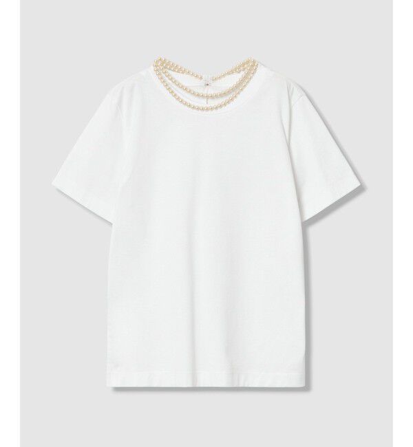 LOULOU WILLOUGHBY「パールネックレスＴシャツ」|Tシャツ・カットソー|