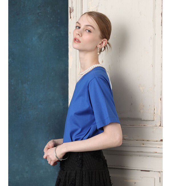 LOULOU WILLOUGHBY「パールネックレスＴシャツ」|Tシャツ・カットソー|