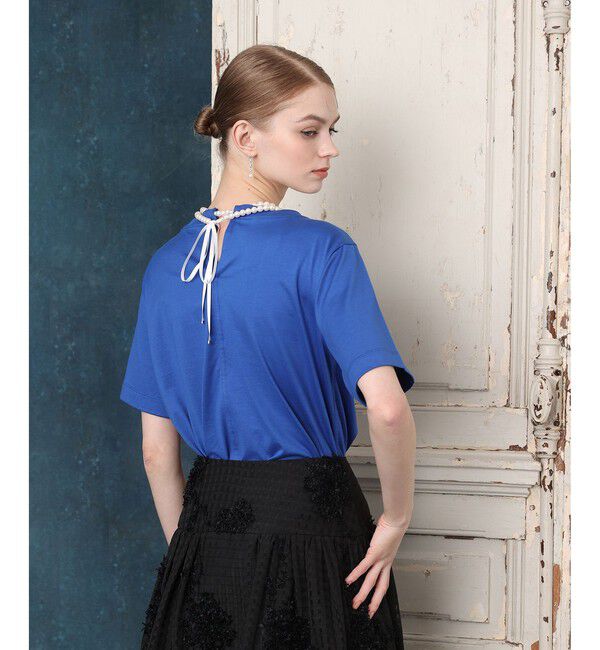 LOULOU WILLOUGHBY「パールネックレスＴシャツ」|Tシャツ・カットソー|