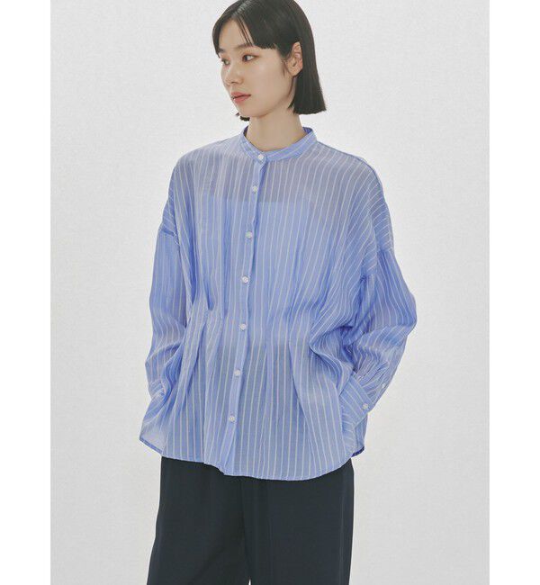 MIDIUMISOLID「MIDIUMISOLID for Ladies タックブラウス」|シャツ・ブラウス|
