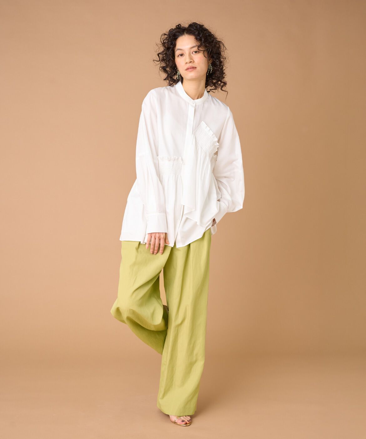 la veille by SUPERIOR CLOSET「シャーリングブラウス　」|シャツ・ブラウス|