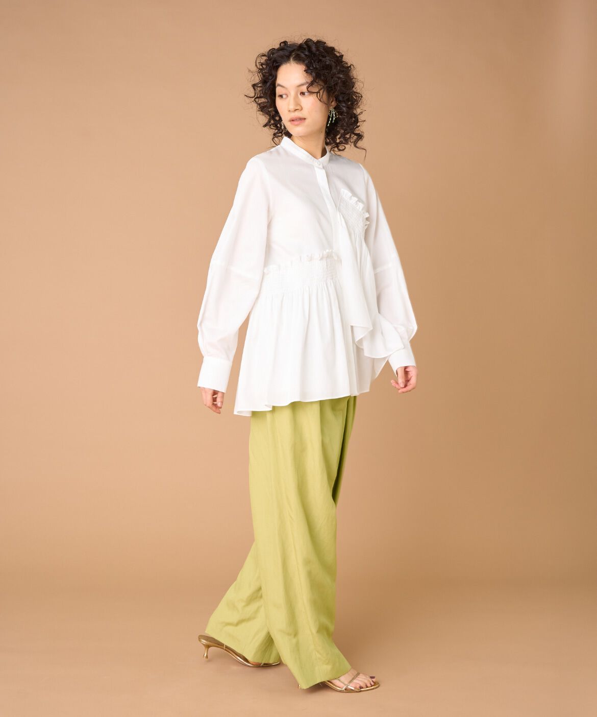 la veille by SUPERIOR CLOSET「シャーリングブラウス　」|シャツ・ブラウス|