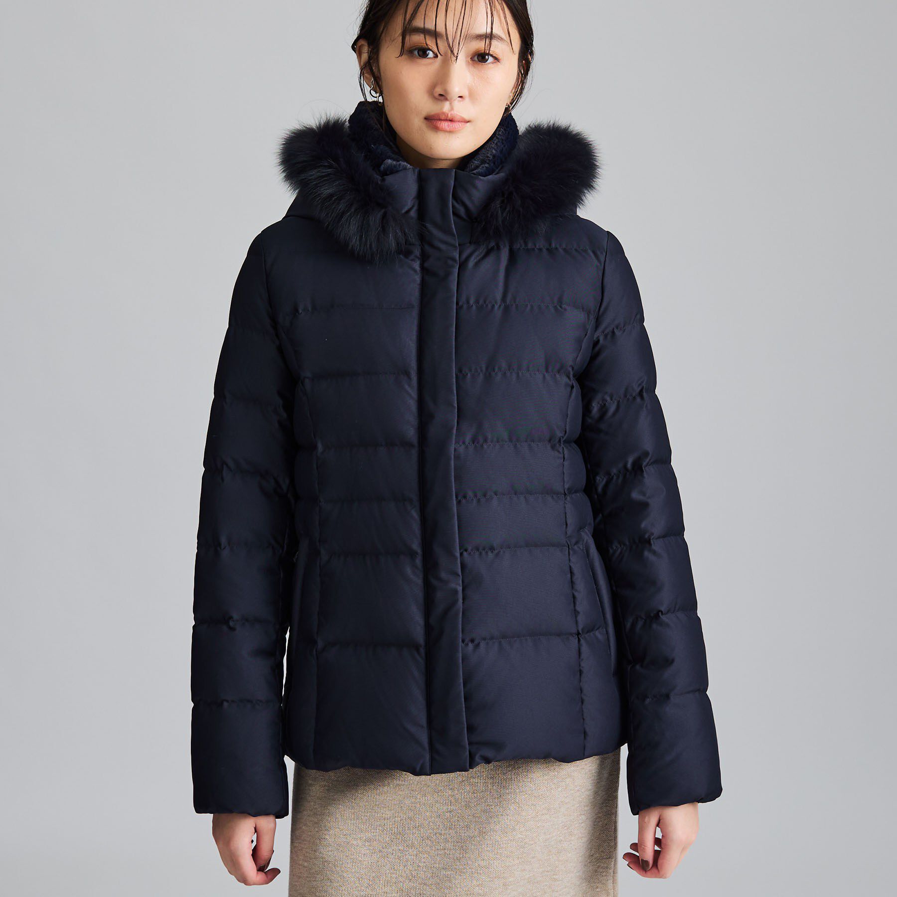 INDIVI「【名品／撥水／抗菌防臭】ショート丈リサイクルダウンコート」|ダウン|