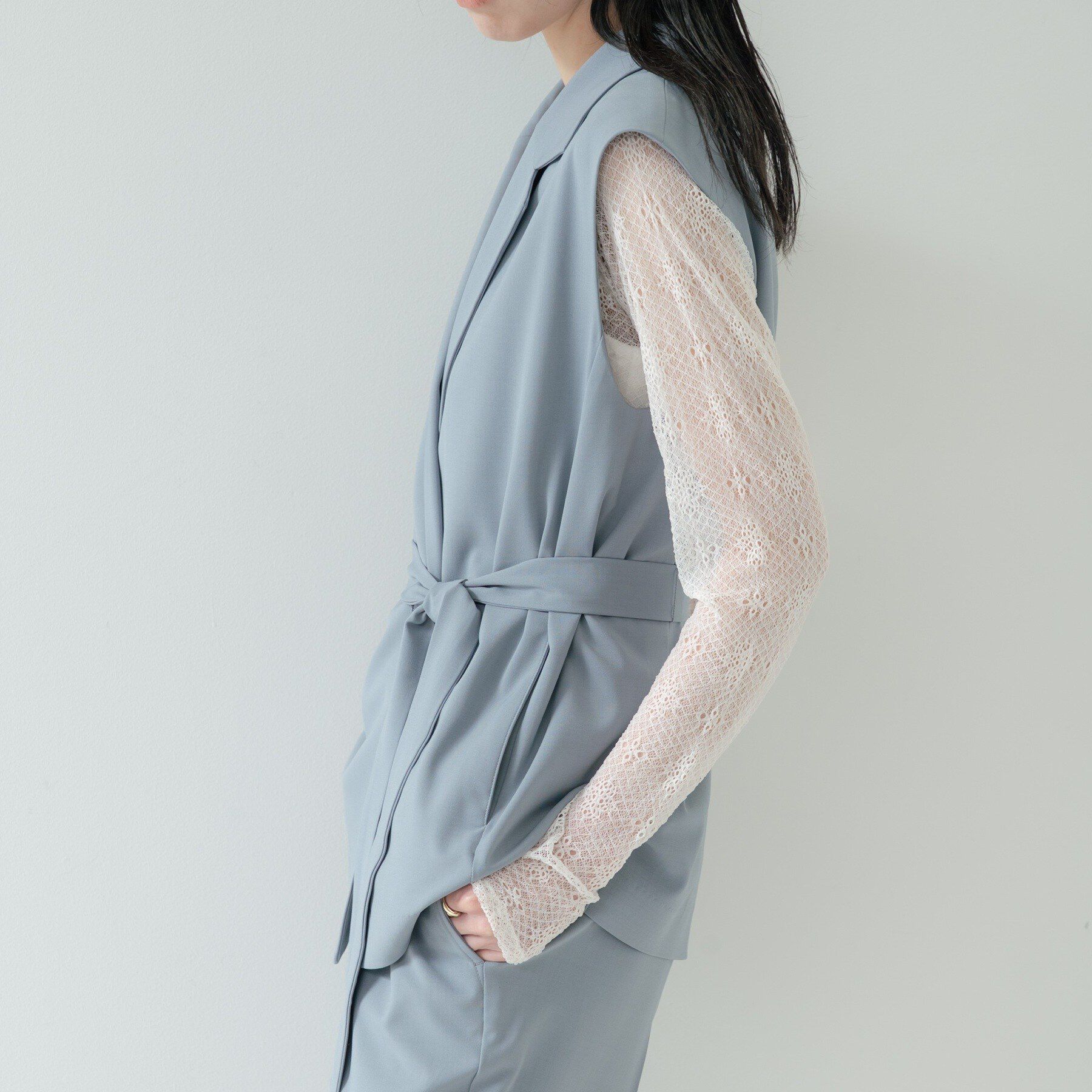 GALLEST「Comfy SET UP｜ベルテッドジレ【セットアップ対応／通勤／カセット服／接触冷感／UVカット】」|ベスト・ジレ|