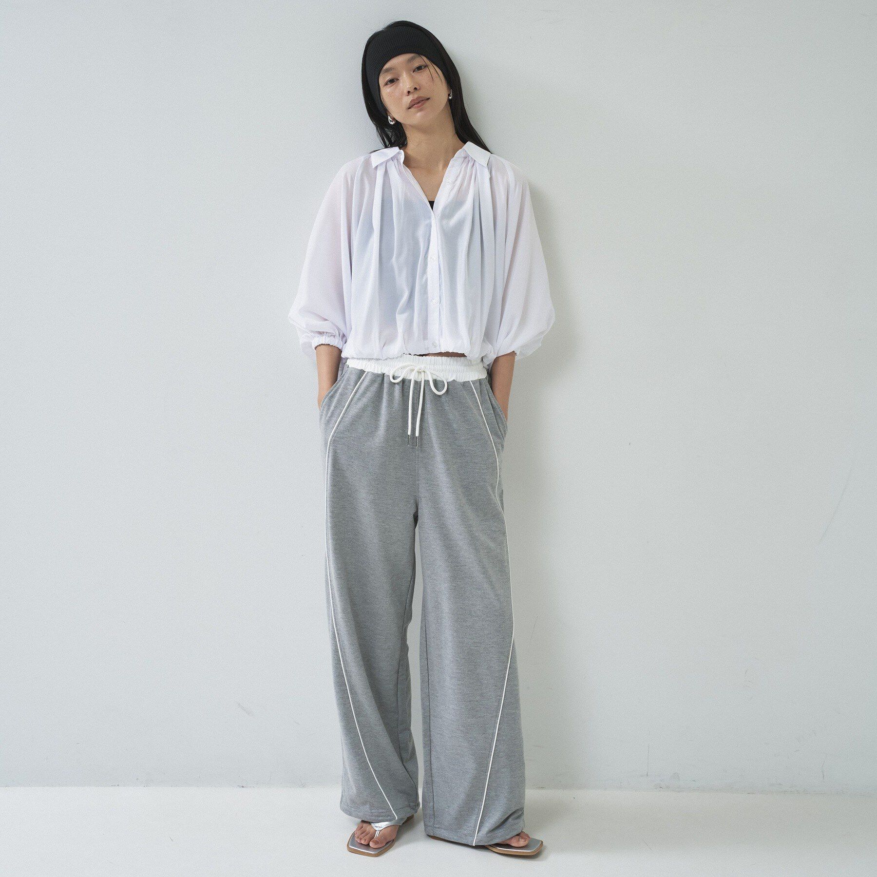 GALLEST「【一部店舗限定】パイピング裏毛ワイドパンツ」|その他|