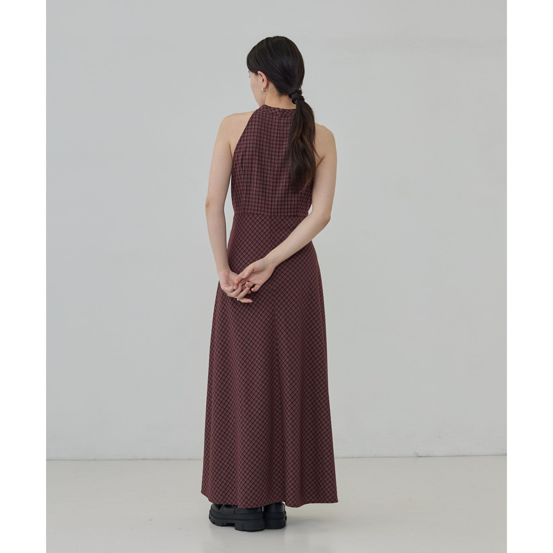 GALLEST「チェックプリントロングワンピース」|ワンピース|