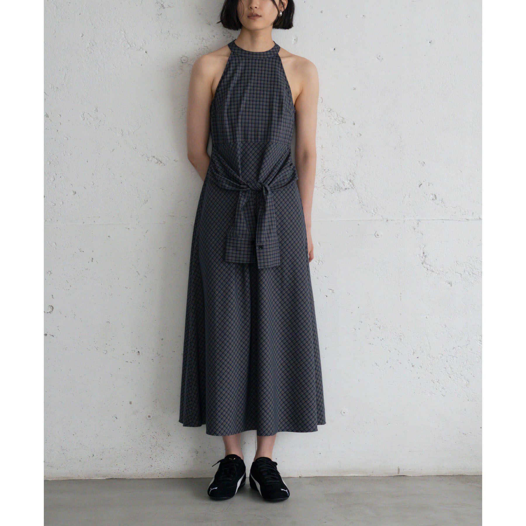 GALLEST「チェックプリントロングワンピース」|ワンピース|