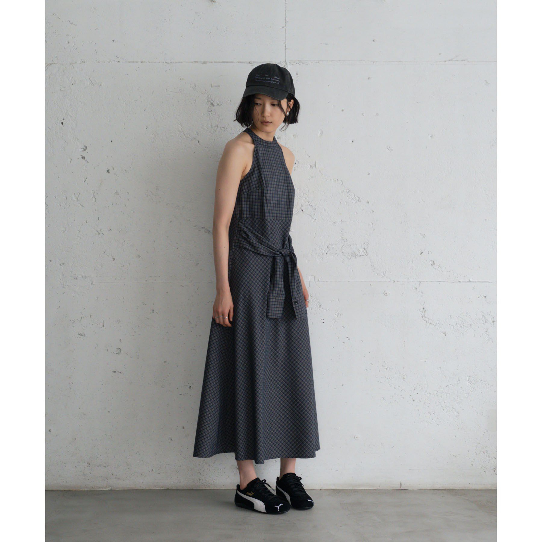 GALLEST「チェックプリントロングワンピース」|ワンピース|