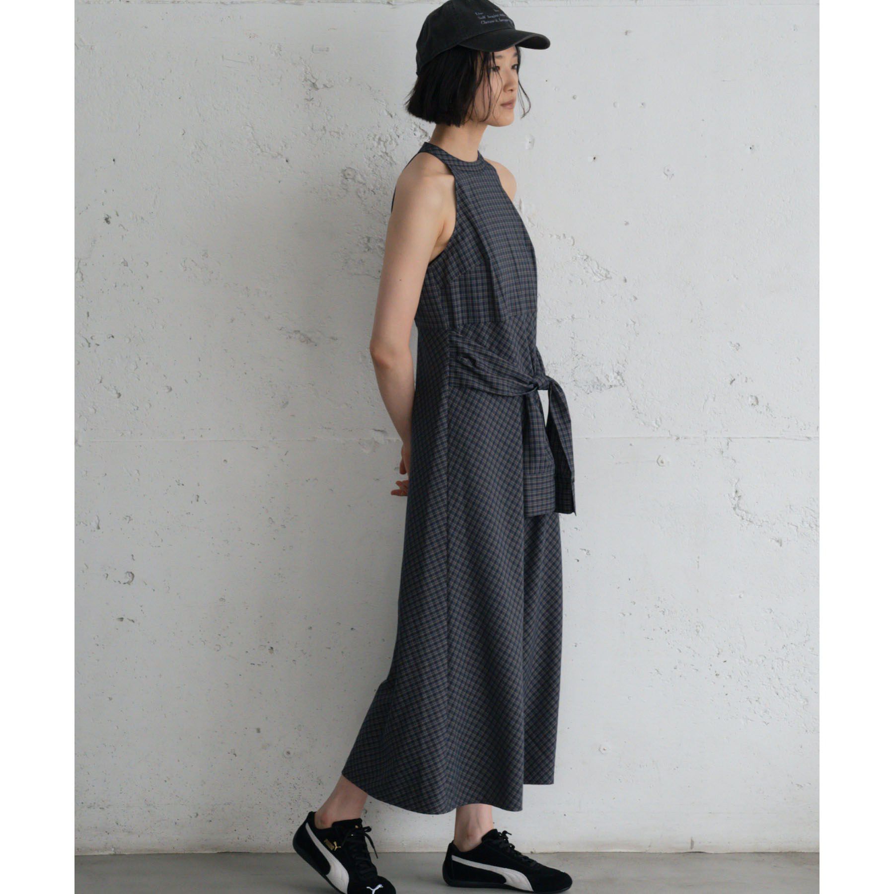 GALLEST「チェックプリントロングワンピース」|ワンピース|
