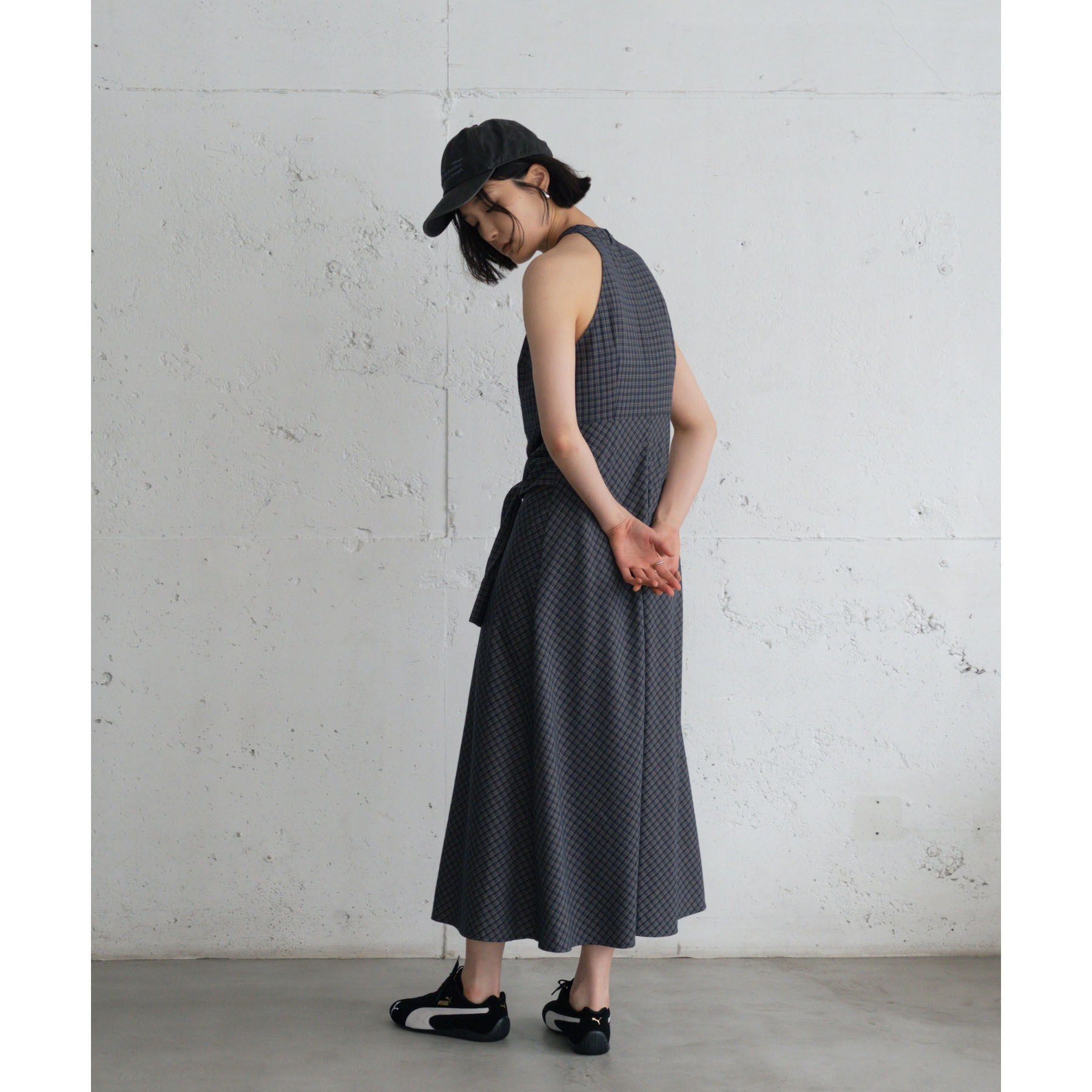 GALLEST「チェックプリントロングワンピース」|ワンピース|