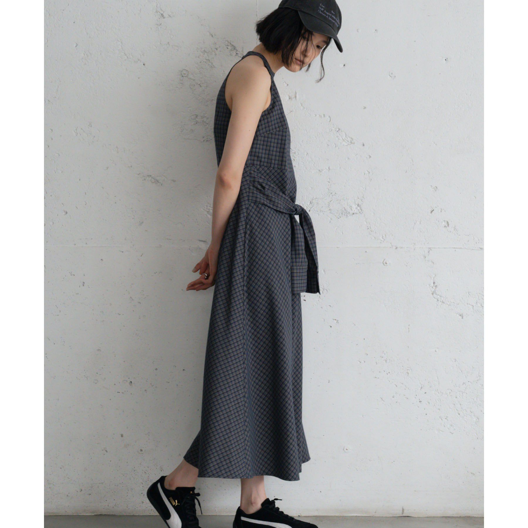 GALLEST「チェックプリントロングワンピース」|ワンピース|