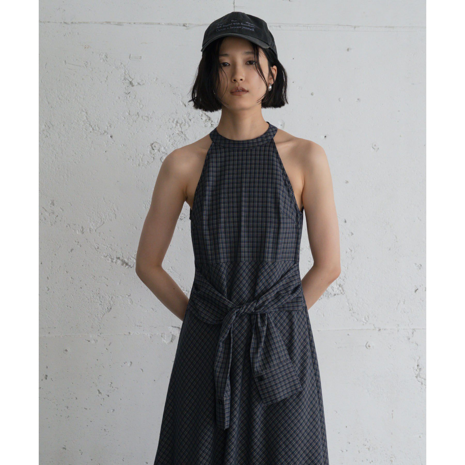GALLEST「チェックプリントロングワンピース」|ワンピース|