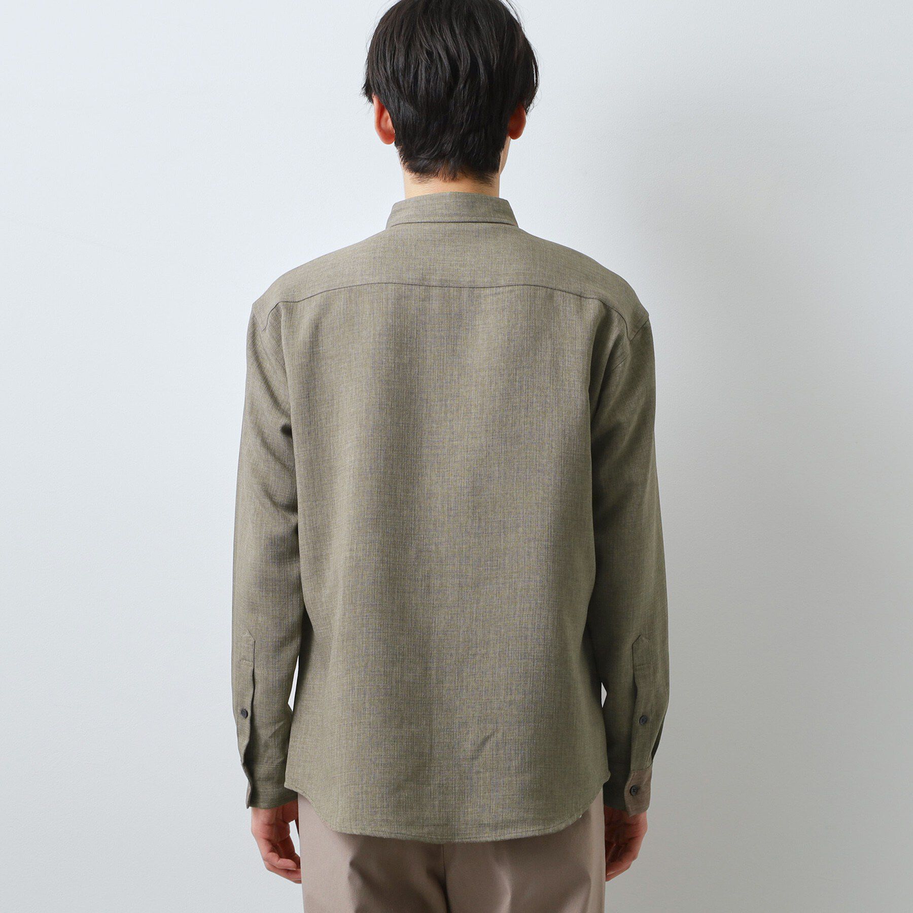 THE SHOP TK「【LINO FINE】リネンライク 長袖シャツ UVカット/イージーケア/吸水速乾/洗濯機OK」|シャツ・ブラウス|