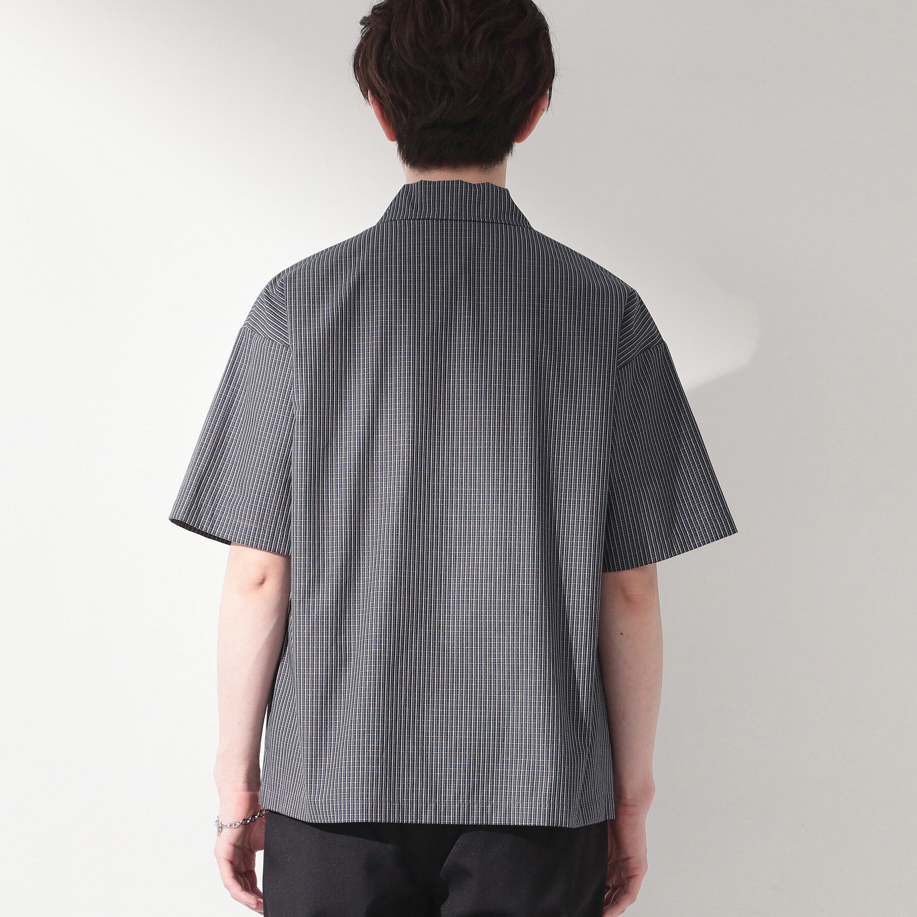 THE SHOP TK「半袖チェックジップシャツ 洗濯機OK」|シャツ・ブラウス|